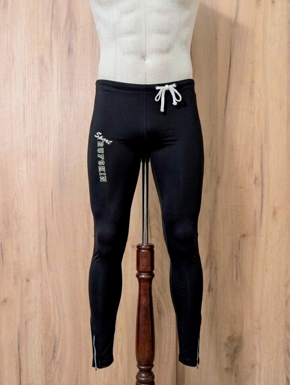 Black Performance Male Leggings From Rufskin